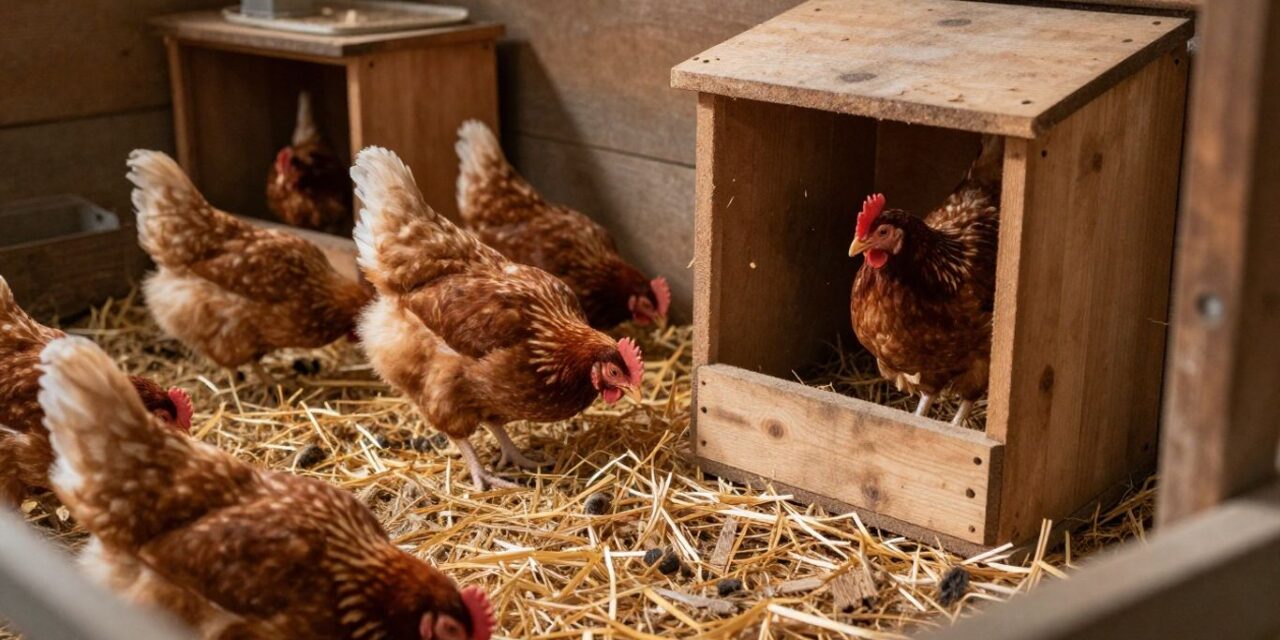 Jak nauczyć kury znosić jajka do skrzynek lęgowych, a nie na podłogę